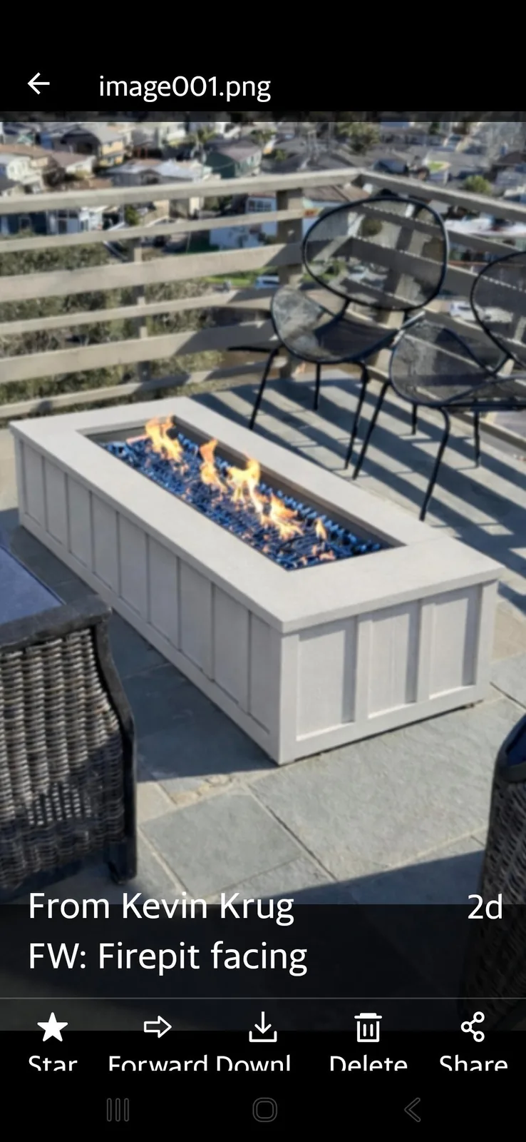 Outdoor linear fire feature project detail Outdoor linear fire feature project detail
